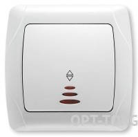 VIKO VI-KO CARMEN біл Вимикач 1-й прох. з підсв (12/120)