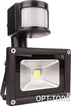 EUROLAMP Прожектор світлодіодний EUROELECTRIC LED COB з датчиком чорний 10 W 6500 K (30)