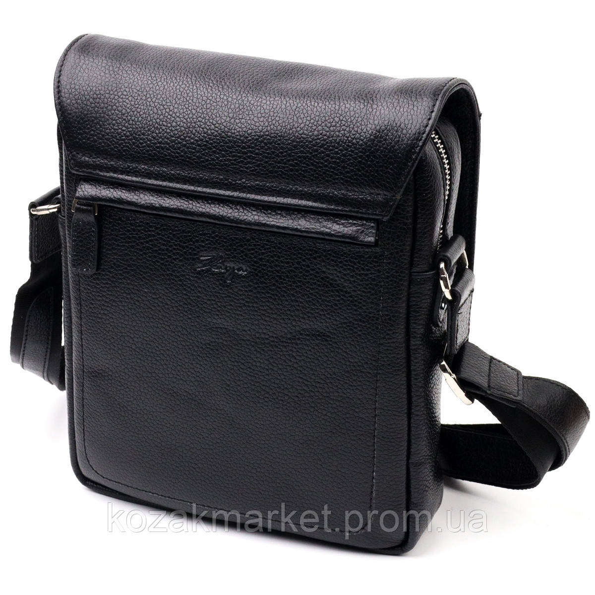 Сумка-портфель на плечо KARYA 20904 кожаная Черный KT, код: 7673994 - фото 2 - id-p1953340362