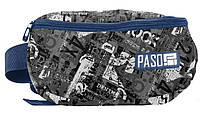 Молодежная сумка на пояс, бананка Paso PPME19-510 синяя BF, код: 7341689