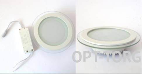 Delta-Electric DE LED Світильник світлодіодний 18W 3000K кругле скло, фото 1