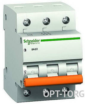 Schneider Electric Автоматичний вимикач SCHNEIDER ВА63 3п 32A C (трійний) #11226