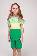 Пижама для девочки Ponki 1502 128-134 см Зеленый (2000989512172) EC, код: 8113905