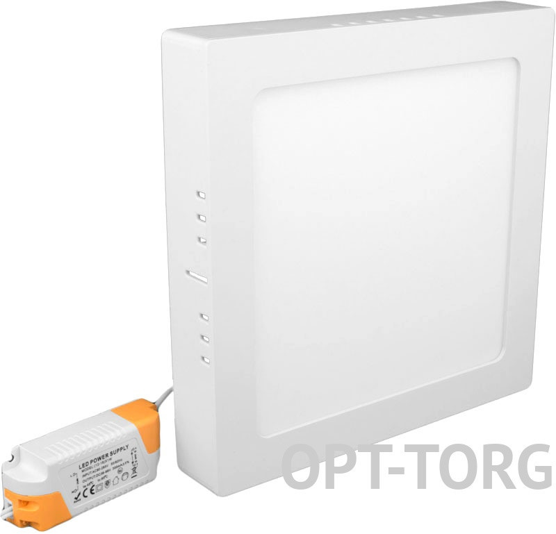 Delta-Electric DE LED Світильник світлодіодний 18W 4000K квачер.накладний пластик.корпус, фото 1