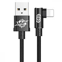 Кабель Baseus MVP Elbow CALMVP USB-A to iPhone Lightning Data Cable 1 м 2A Черный PS, код: 8024616