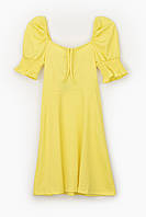 Платье однотонное женское Firesh 8025 XS Желтый (2000989710547) FV, код: 8122650