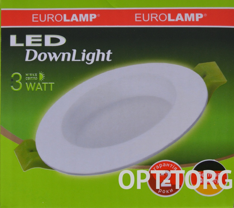 EUROLAMP EUROLAMP LED Світильник круглий Downlight Exclusive 3W 3000K, фото 1