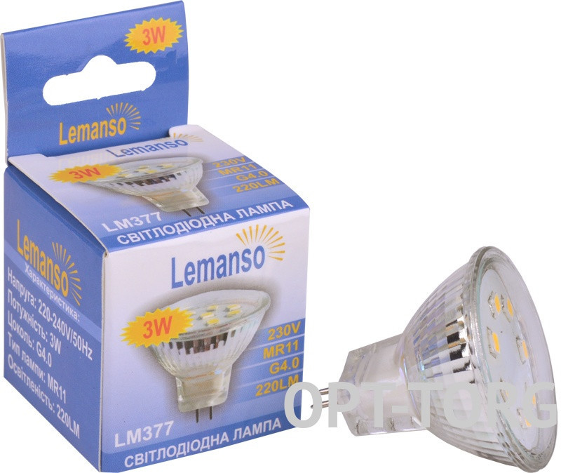 Lemanso Лампа Lemanso св-а MR11 3W 220LM 6500K 230V / LM377, фото 1