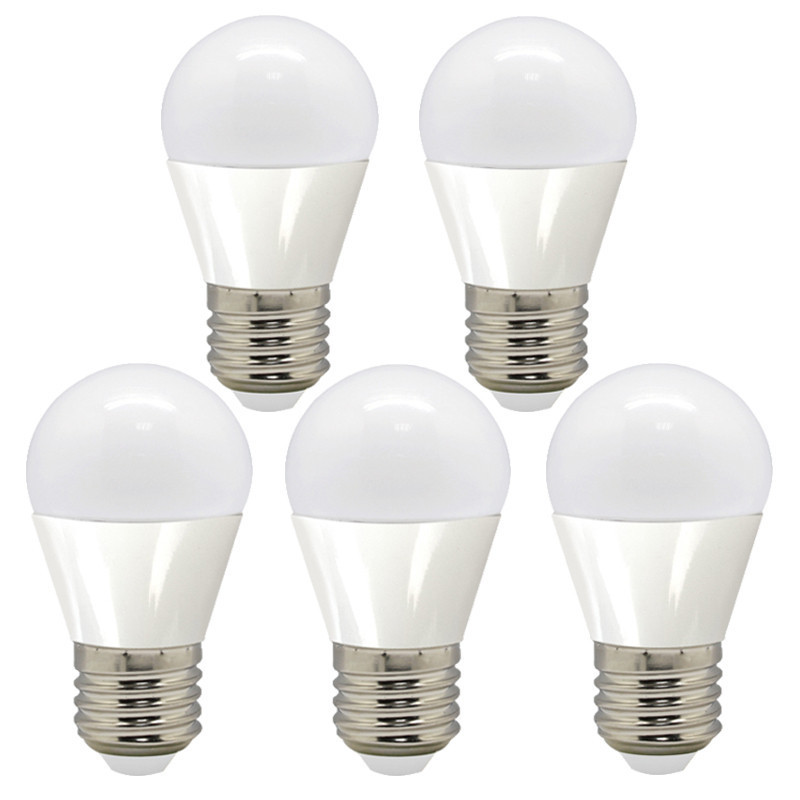 Набір світлодіодних ламп для дому: 5 шт. по 7 W (заміна 65 Вт ламп розжарювання), фото 1