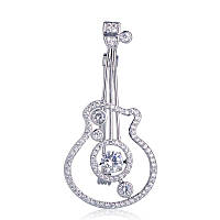 Брошь BROCHE Гитара серебристая BRBF111946 MP, код: 7280574