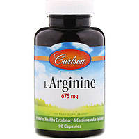 Аргинин Carlson Labs L-Arginine 675 mg 90 Caps CAR-06731 DM, код: 7517593