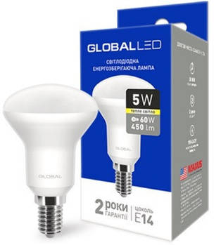 LED лампа GLOBAL R50 5W E14 3000K