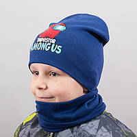 Детская шапка с хомутом КАНТА Among размер 52-56 синий (OC-587) ZK, код: 6489531