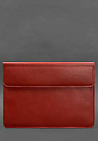 Кожаный чехол-конверт на магнитах для MacBook 16 дюйм Красный BlankNote DT, код: 8131858