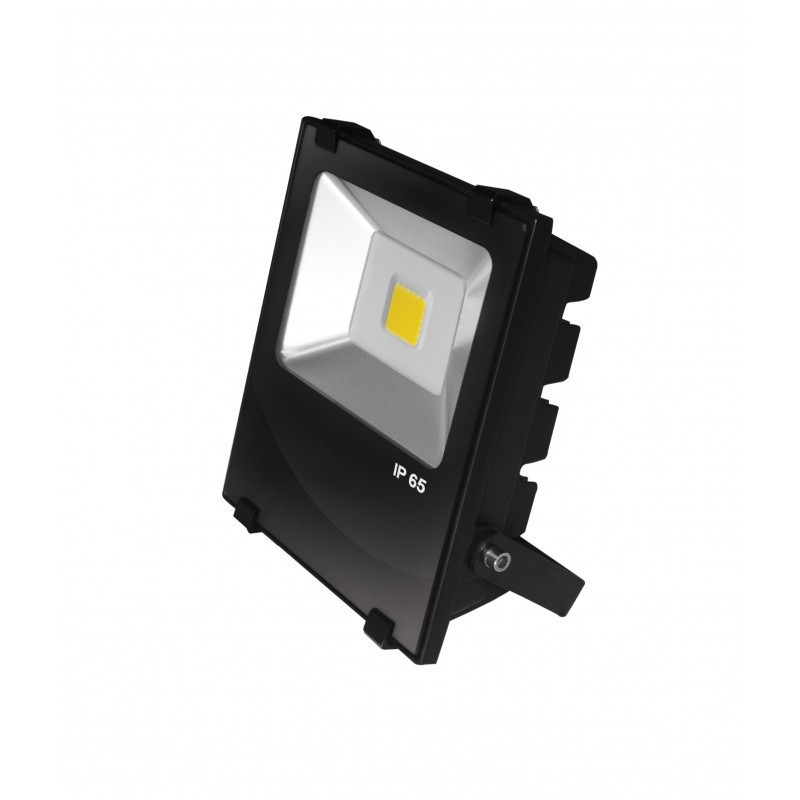 EUROELECTRIC LED COB Прожектор чорний із радіатором 30 W 6500 K modern, фото 1