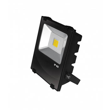 EUROELECTRIC LED COB Прожектор чорний із радіатором 30 W 6500 K modern