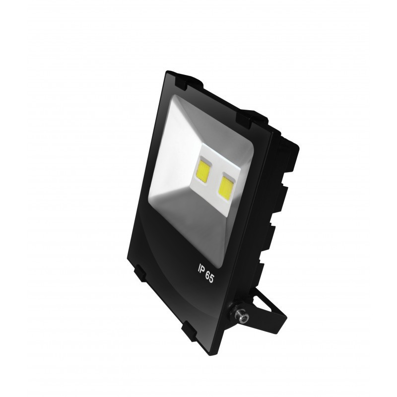 EUROELECTRIC LED COB Прожектор чорний з радіатором 100 W 6500 K modern, фото 1