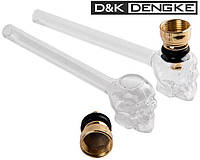 Стеклянная трубка-выпариватель D&K Oil-pipe (14см) «Череп » DK-8587