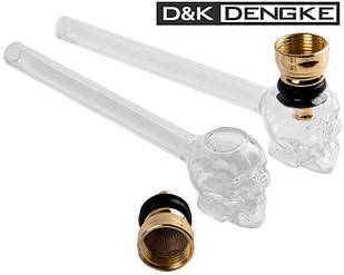 Скляна трубка-випарювач D&K Oil-pipe (14см) «Череп 💀» DK-8587