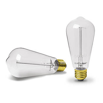 EUROLAMP Лампа ЛОН Капля ArtDeco ST64 60W E27 2700K dimmable