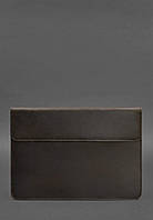 Кожаный чехол-конверт на магнитах для MacBook 14 Темно-коричневый Crazy Horse BlankNote AT, код: 8131891