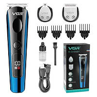 Машинка для стрижки волос аккумуляторная беспроводная VGR V-259 3 в 1 с режимом Турбо Черный SC, код: 8093838
