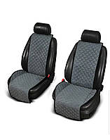 Автомобильные накидки на передние сиденья с алькантарой Prestige серого цвета DR, код: 8149953