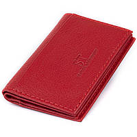 Визитница-книжка ST Leather 19214 Красная 10х6,5х1 см FT, код: 6756594