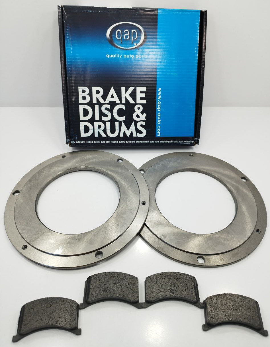 Диск передній гальмівний (к-т 2 шт.+колодки) Таврія, Славота QAP Польща, фото 1