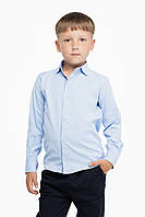 Рубашка однотонная для мальчика Deniz 311 134 см Голубой 2000989810124 IP, код: 8128633