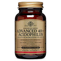 Пробиотики Advanced 40+ Acidophilus Solgar 60 капсул SP, код: 7689823