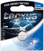 Батарейка Tecxus LR43 100mAh x1шт Alkaline (75.02.3733) KB, код: 7455352