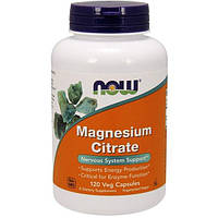 Микроэлемент Магний NOW Foods Magnesium Citrate 120 Veg Caps FG, код: 7566638