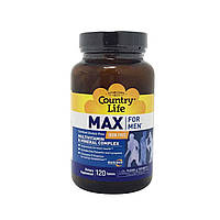 Мультивитамины и минералы для мужчин Country Life Max for Men 120 таблеток GL, код: 1726152