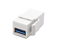 Перехідник обладнання Gutbay USB3.0 A F F (Keystone) прямий білий (78.01.2816) ZZ, код: 7455441