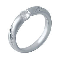 Серебряное кольцо SilverBreeze с фианитами 2022398 16.5 размер KB, код: 1643358