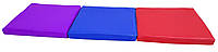 Мат спортивный складной детский Tia-Sport 150х50х5 см с 3-х частей фиолетово-сине-красный (sm ST, код: 2644731