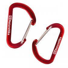 Карабін багатофункціональний 65 мм 2 pack Naturehike NH15A002-H Red