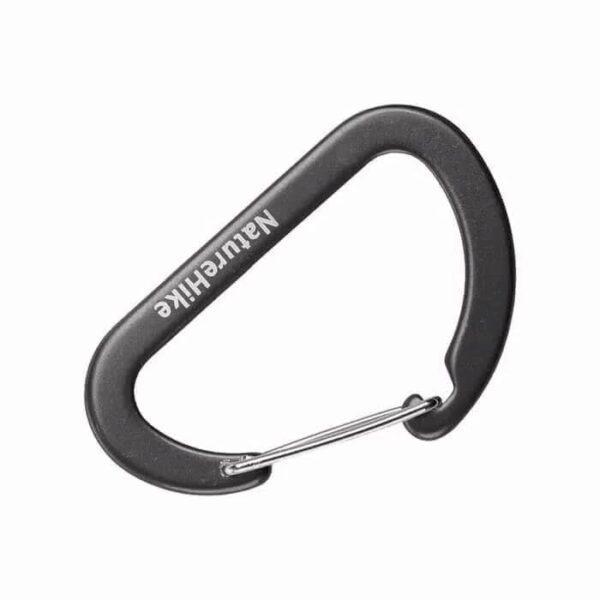 Карабін багатофункціональний 65 мм 2 pack Naturehike NH15A002-H Black