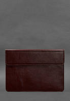 Кожаный чехол-конверт на магнитах для MacBook 13 Бордовый BlankNote EC, код: 8131868