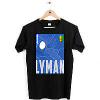 Футболка черная с патриотическим принтом Арбуз Lyman Ukraine Лиман Push IT XL DU, код: 8081904