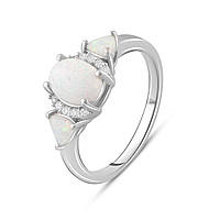 Серебряное кольцо SilverBreeze с опалом 0.508ct (2085133) 17.5 GR, код: 8023559