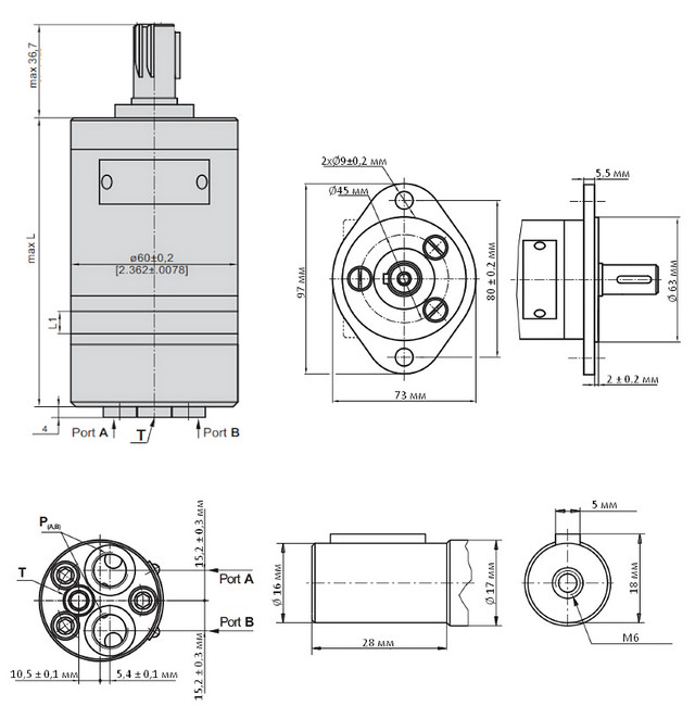 Розміри MMF50C Розміри MMF50C