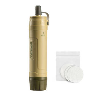 Портативний туристичний фільтр для води Miniwell L605 1000L khaki