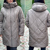 Зимова куртка жіноча р.60 пуховик Верблюжя Шерсть Фабричний Китай Caroles