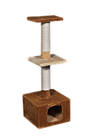 Будиночок-когтеточка (драпка) Мур-Мяу Дім-2 Коричнево-бежевий CP, код: 5865932