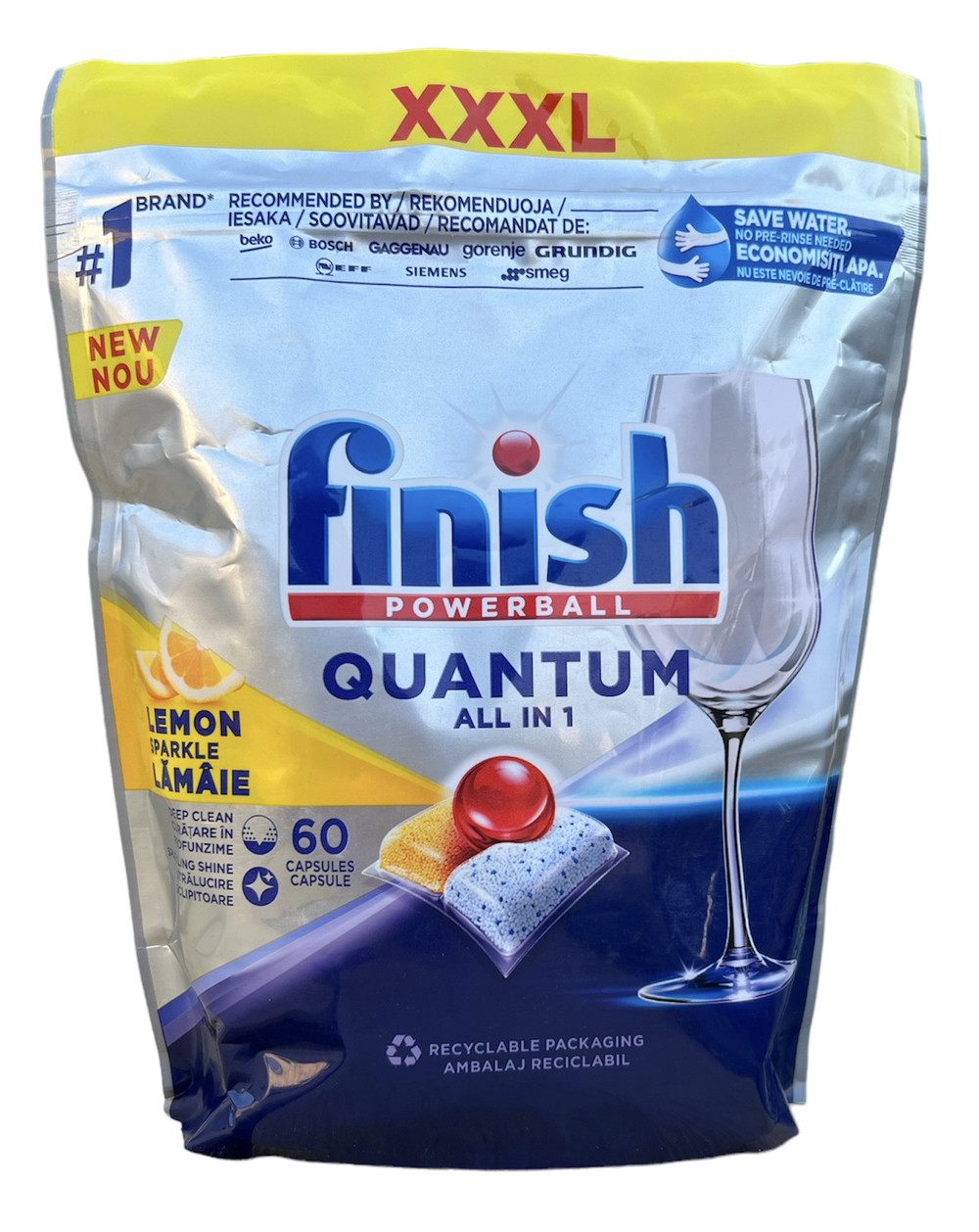 Таблетки для посудомийних машин Finish Quantum 60 шт.