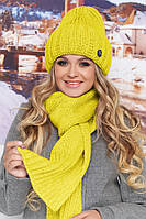Комплект «Наоми» (шапка и шарф) Braxton желтый 56-59 FT, код: 6160156
