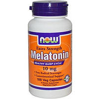 Мелатонін для сну NOW Foods Melatonin 10 mg 100 Veg Caps KB, код: 7518472