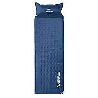 Самонадувающийся кемпинговый коврик Naturehike Mat with Pillow 25 мм NH15Q002-D Dark Blue